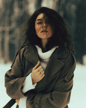 Monochrome image of woman