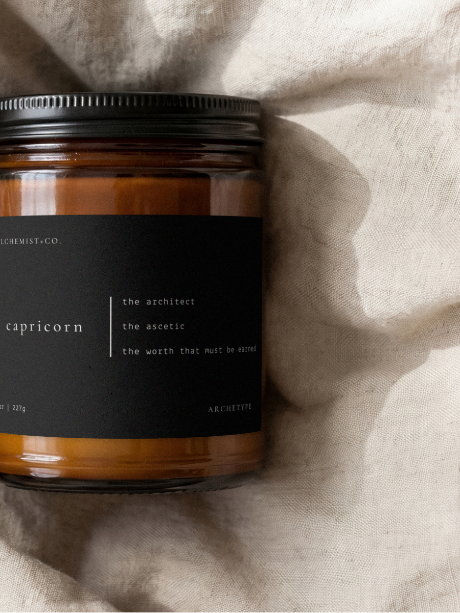 Capricorn candle from the Archetype Collection by Alchemist + Co.