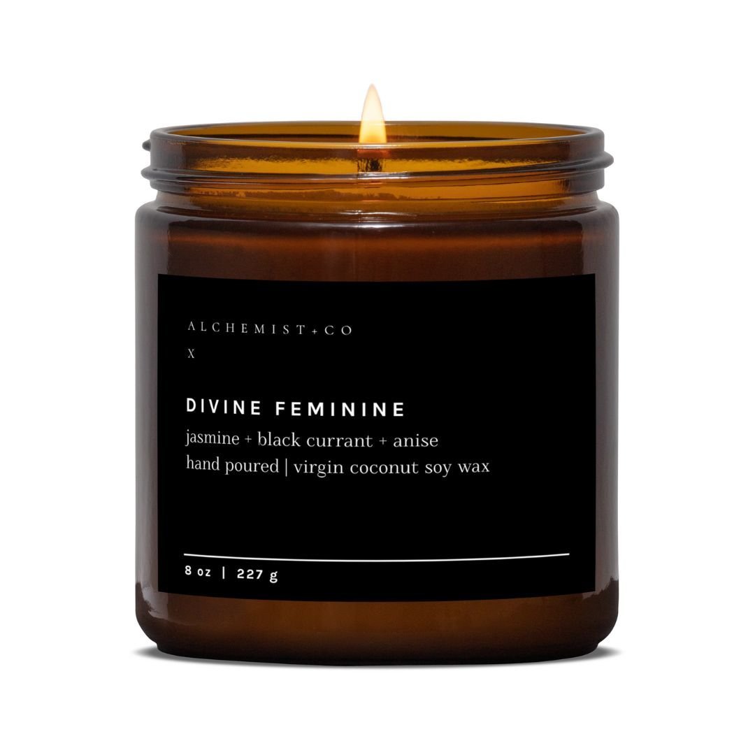 DIVINE FEMININE - Candles with crystals, Crystal Candles, Alchemist + Co