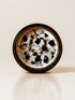 Divine Masculine ritual candle with black tourmaline, smoky quartz, tiger&