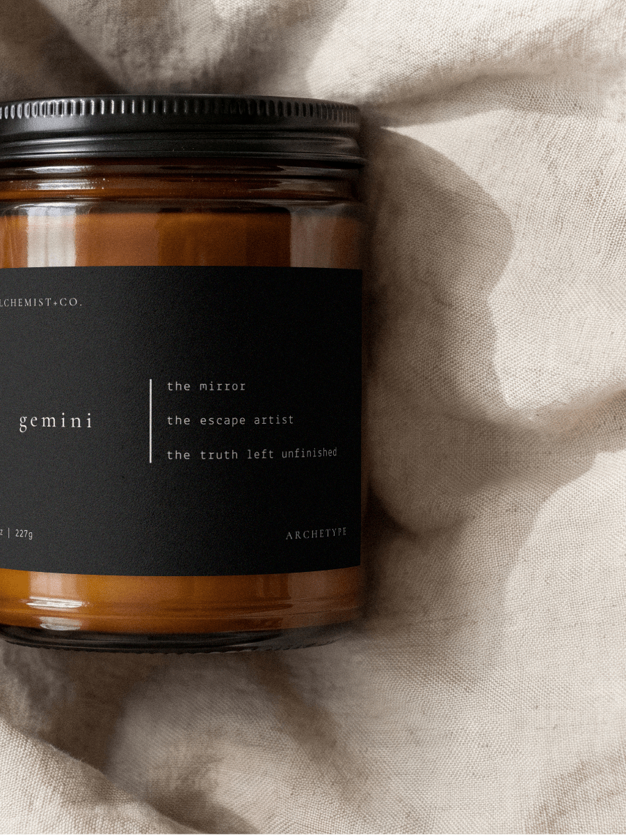 Gemini candle from the Archetype Collection by Alchemist + Co.