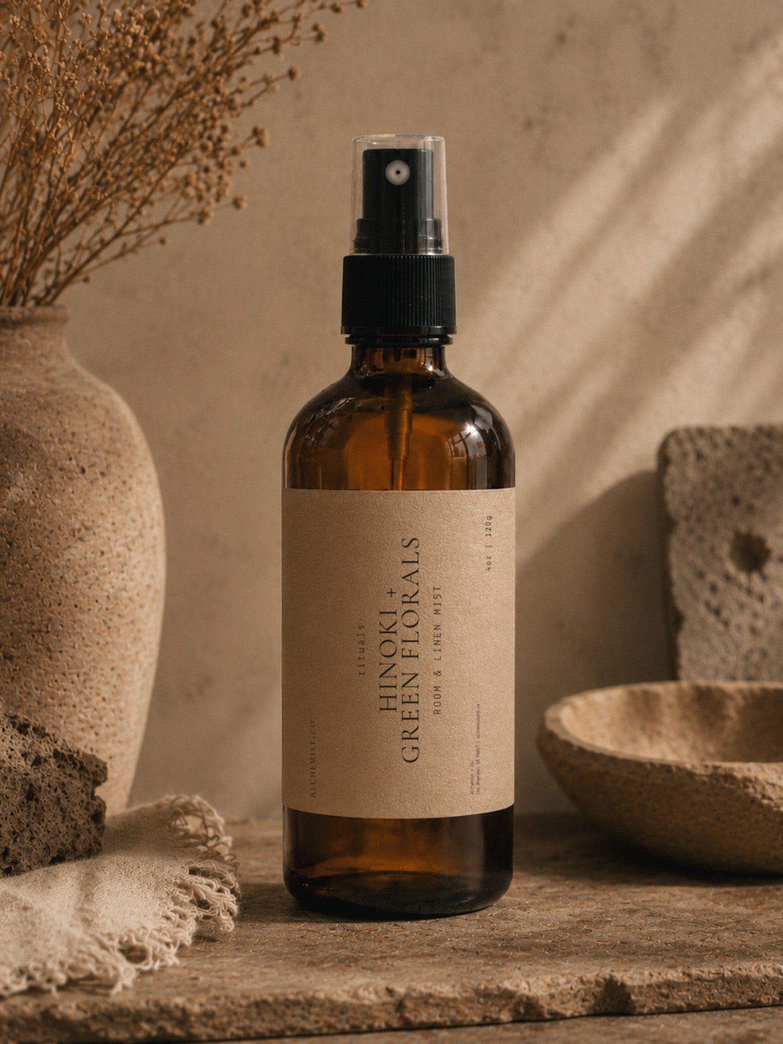 Hinoki + Green Florals Room and Linen Mist by Alchemist + Co.