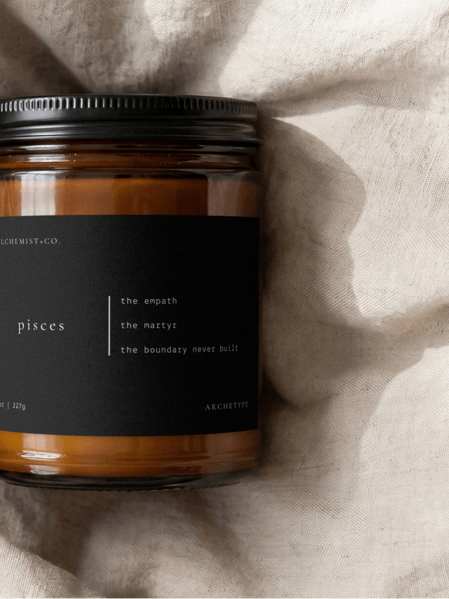 Pisces candle from the Archetype Collection by Alchemist + Co.