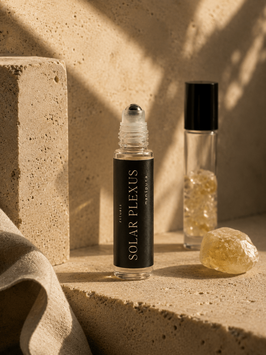 Solar Plexus Chakra Balancing Roller with citrine by Alchemist + Co.