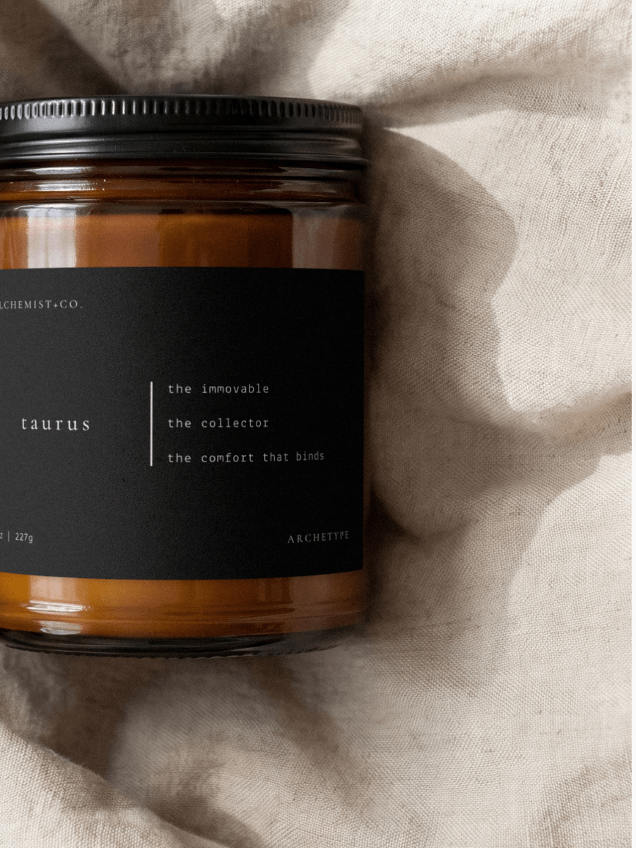 Taurus candle from the Archetype Collection by Alchemist + Co.