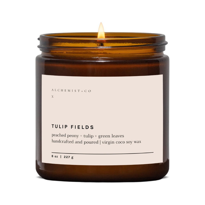 TULIP FIELDS - Candle with crystals, Crystal candles, Alchemist + Co