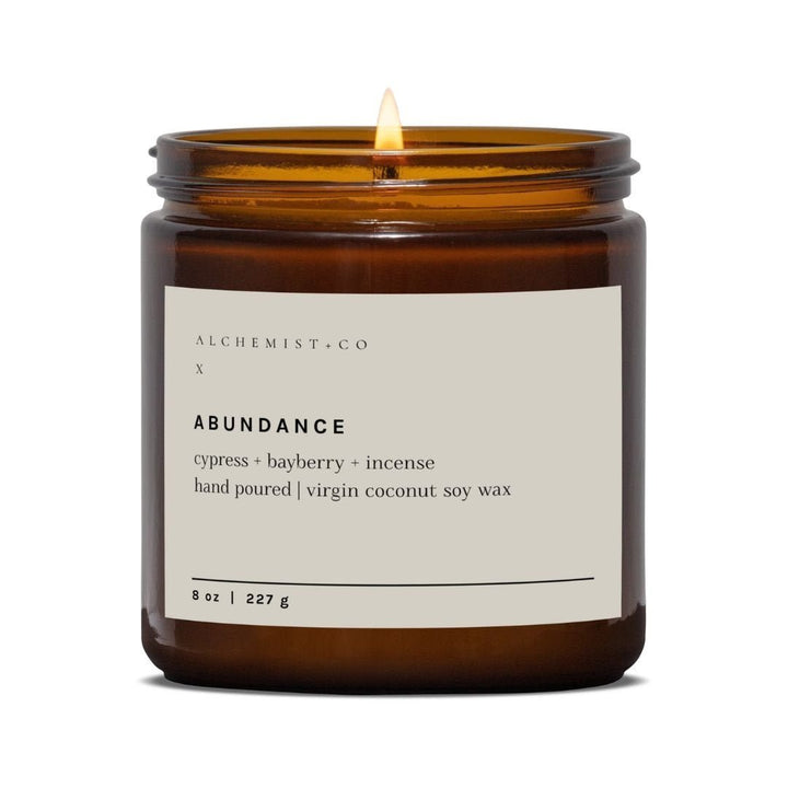 ABUNDANCE - Candles with crystals, Money Candle - Alchemist + Co