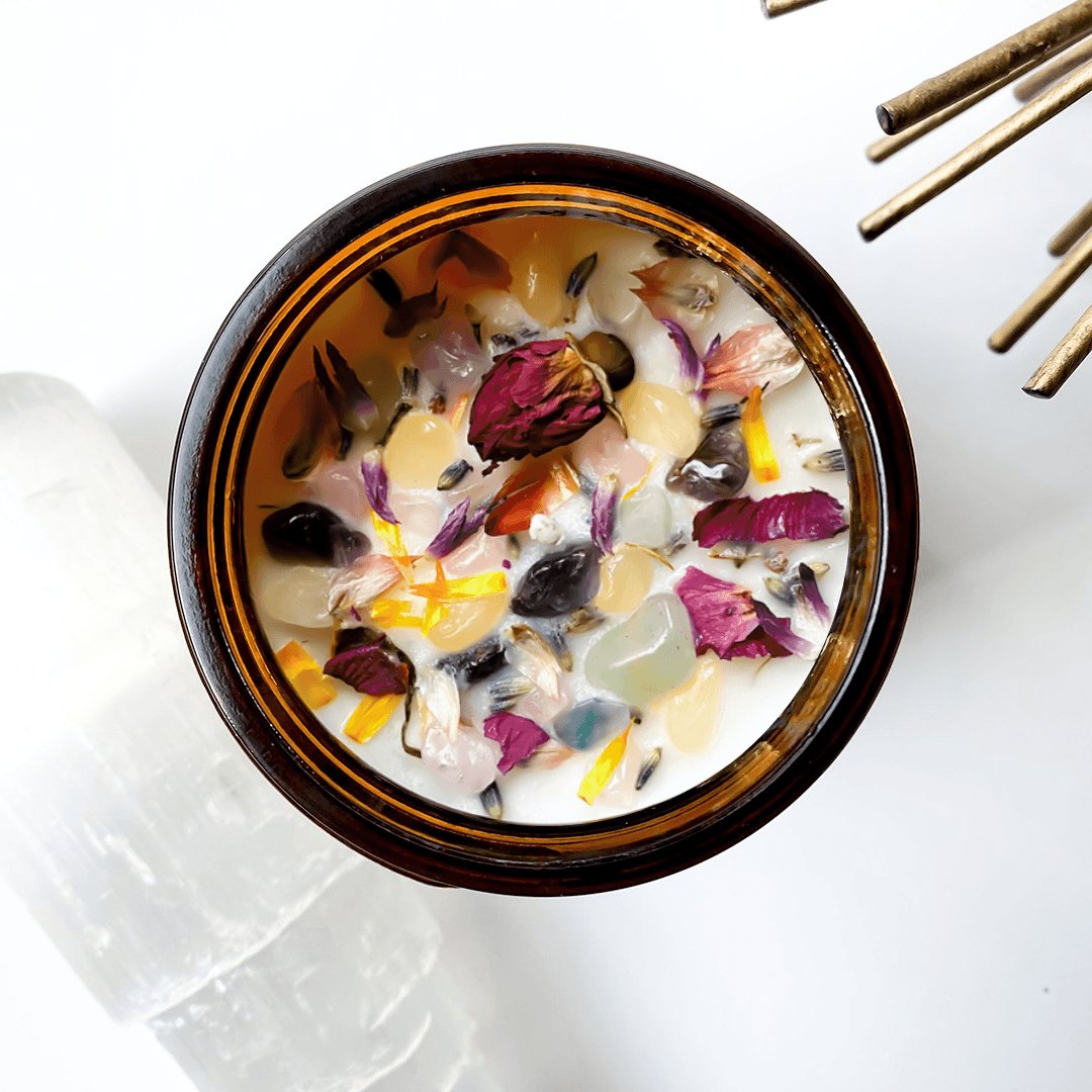 FULL BLOOM - Candles with crystals, Crystal Candles, Alchemist + Co
