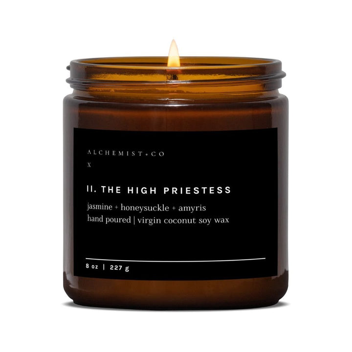II. THE HIGH PRIESTESS - Candles with crystals, Crystal Candles, Alchemist + Co