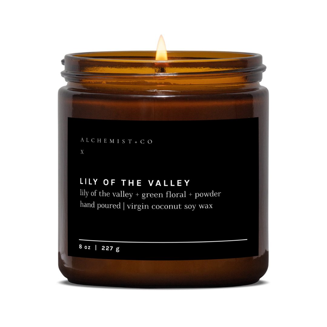 LILY OF THE VALLEY - Candle with crystals, Crystal candles, Alchemist + Co