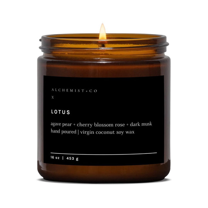 LOTUS - Candles with crystals, Crystal candles, Alchemist + Co