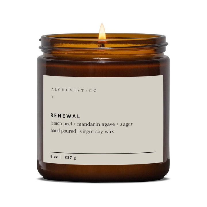RENEWAL - Candles with crystals, Crystal candles, Alchemist + Co